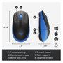 Logitech M190 Ratón Inalámbrico Full-size Azul