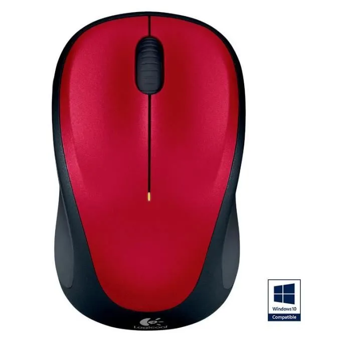 Logitech M235 Ratón Inalámbrico Rojo