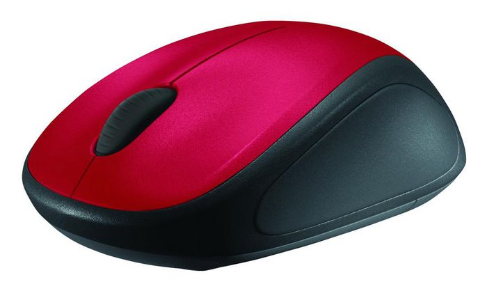 Logitech Ratón Inalámbrico M235, RF Wireless, Pila Alcalina, Color Rojo