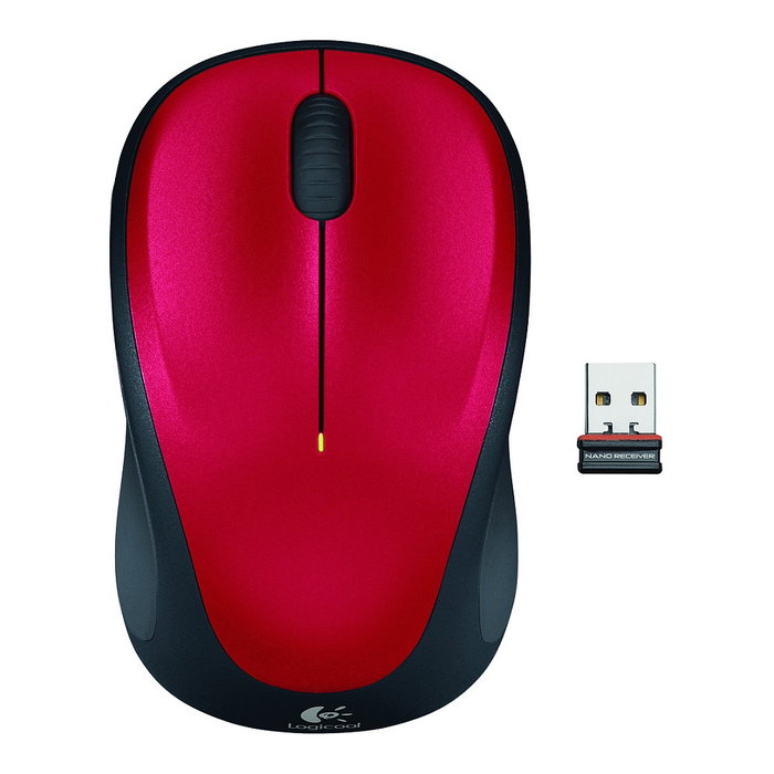 Logitech M235 Ratón Inalámbrico Rojo