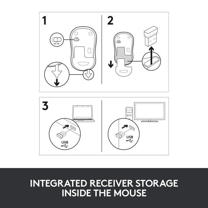 Logitech Ratón Inalámbrico M185, RF Wireless, Pilas Alcalinas, Gris