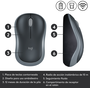 Logitech M185 Ratón Inalámbrico Gris