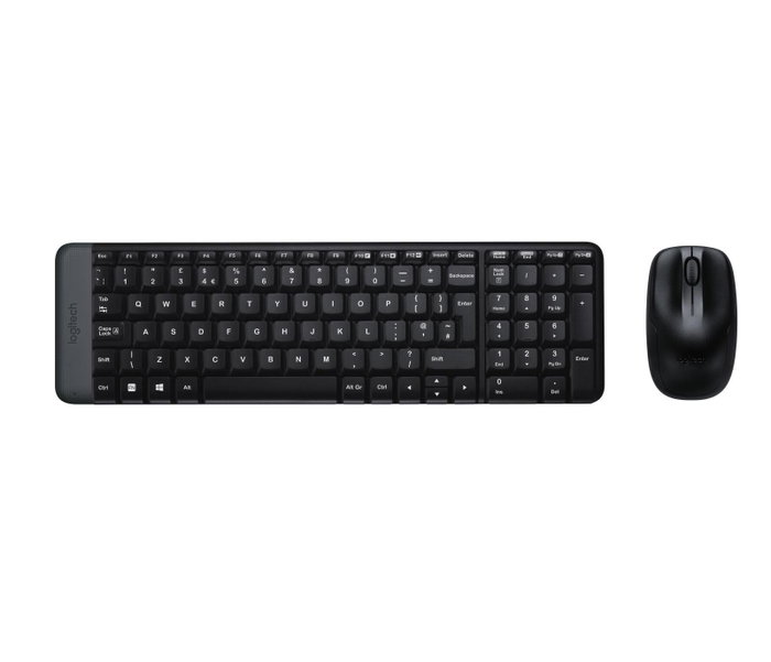 Logitech MK220 Combo Inalámbrico de Teclado y Ratón, Distribución US, Negro
