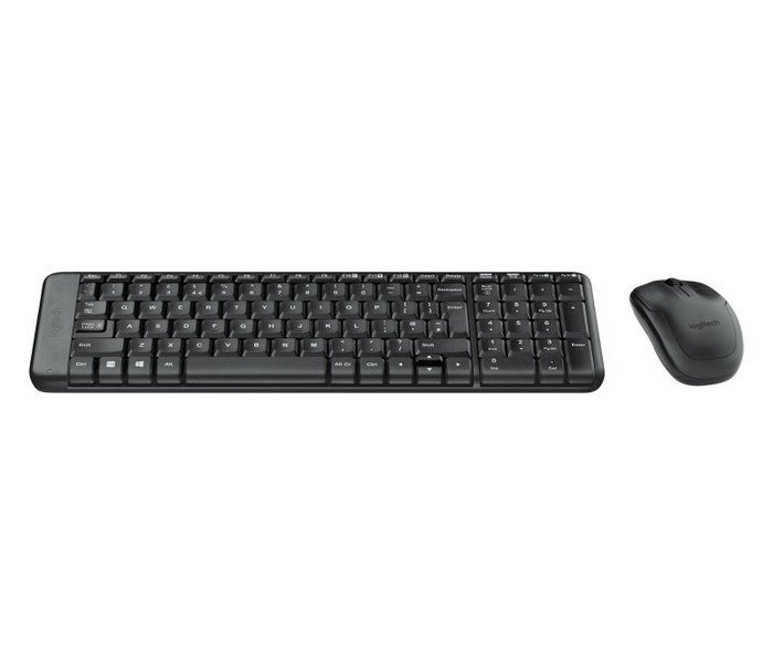 Logitech MK220 Combo Inalámbrico de Teclado y Ratón, Distribución US, Negro