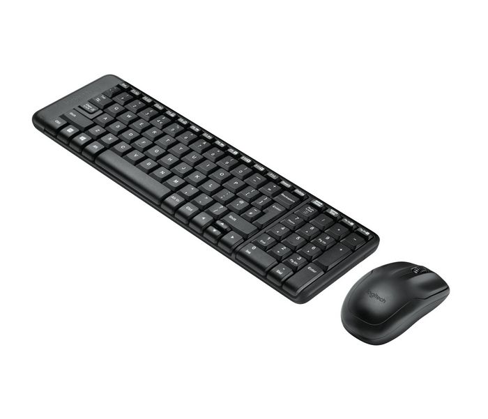Logitech MK220 Combo Teclado y Ratón Inalámbrico Compacto para Windows, Conexión Inalámbrica 2.4 GHz con Receptor USB Unifying, Batería Duradera, PC/Laptop