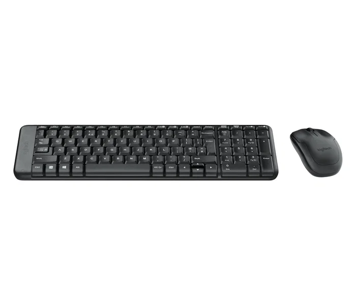 Logitech MK220 Combo de Teclado y Ratón Inalámbrico Negro, Distribución US Logitech MK220 Combo de Teclado y Ratón Inalámbrico Negro, Distribución US