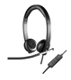 Logitech 981-000519 H650e Auriculares con Micrófono Diadema USB Alámbrico Oficina/Centro de llamadas Negro, Plata