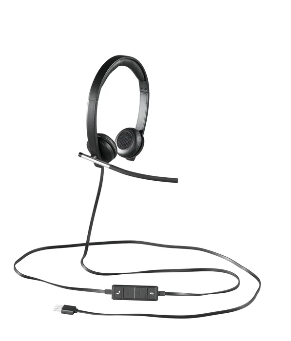 Logitech 981-000519 H650e Auriculares con Micrófono Diadema USB Alámbrico Oficina/Centro de llamadas Negro, Plata