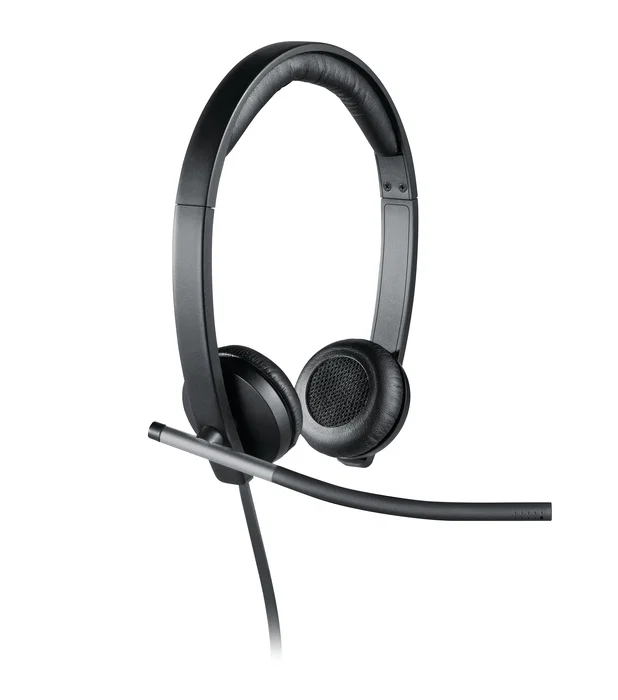 Logitech 981-000519 H650e Auriculares con Micrófono Diadema USB Alámbrico Oficina/Centro de llamadas Negro, Plata