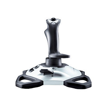 Logitech Extreme 3D Pro Palanca de Mando, Alámbrico, USB, PC, Negro/Blanco