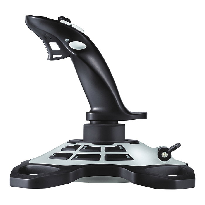 Logitech Extreme 3D Pro Palanca de Mando, Alámbrico, USB, PC, Negro/Blanco