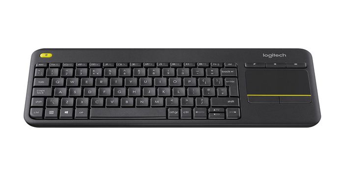 Logitech K400 Plus Teclado Inalámbrico con Touchpad para TV, Negro (Qwerty), Alcance 10m Logitech K400 Plus Teclado Inalámbrico con Touchpad para TV, Negro (Qwerty), Alcance 10m