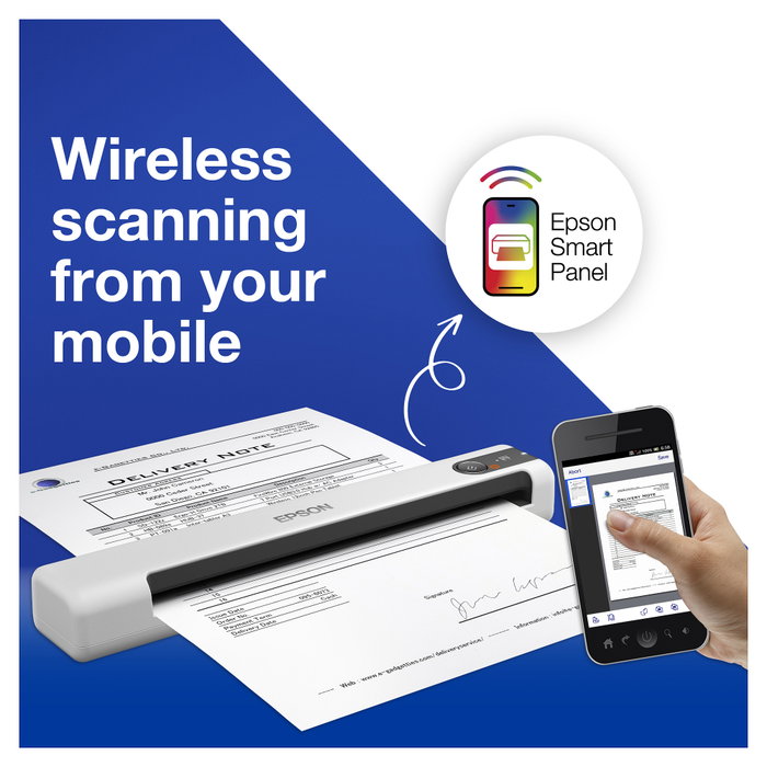 Epson WorkForce DS-80W Escáner portátil con Wi-Fi y batería integrada