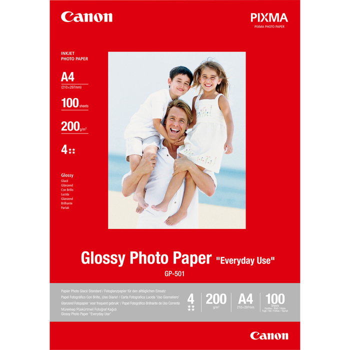 Canon GP-501 Papel Fotográfico Satinado A4, 100 Hojas