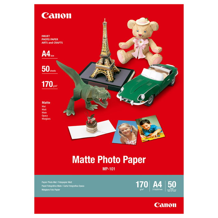 Canon Papel Fotográfico Mate MP-101 A4 170g/m² 50 Hojas