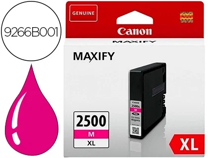 Canon Cartucho de Tinta PGI-2500XL Magenta XL Original 9266B001 (19,3 ml) de Alta Capacidad. Canon Cartucho de Tinta PGI-2500XL Magenta XL Original 9266B001 (19,3 ml) de Alta Capacidad.