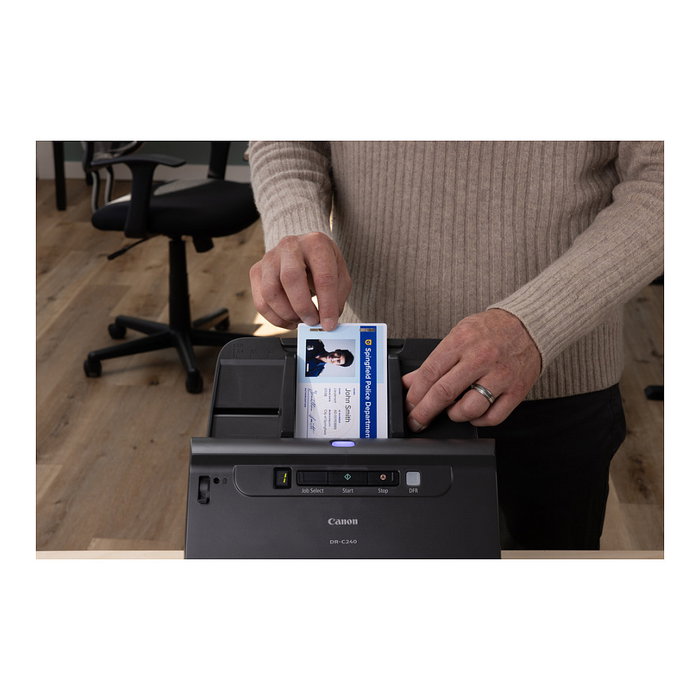 Canon imageFORMULA DR-C240 Escáner de Documentos A4 con Alimentador, 45 ppm, Escaneo Duplex, USB 2.0, Negro Canon imageFORMULA DR-C240 Escáner de Documentos A4 con Alimentador, 45 ppm, Escaneo Duplex, USB 2.0, Negro