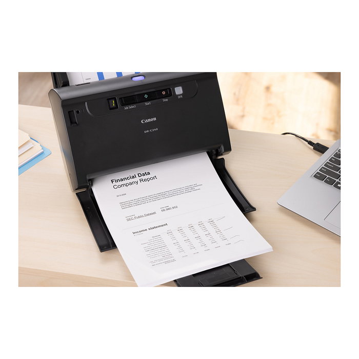 Canon imageFORMULA DR-C240 Escáner de Documentos A4 con Alimentador, 45 ppm, Escaneo Duplex, USB 2.0, Negro Canon imageFORMULA DR-C240 Escáner de Documentos A4 con Alimentador, 45 ppm, Escaneo Duplex, USB 2.0, Negro