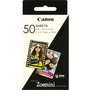 Canon Papel Fotográfico ZINK - 50 Hojas 5x7.6 cm Adhesivo para Impresoras Canon Zoemini (Zoemini, Zoemini C, Zoemini S)