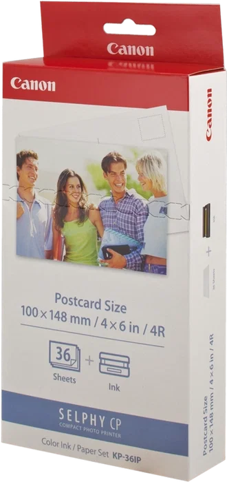 Canon KP-36IP Conjunto de Papel y Tinta para SELPHY (36 hojas, 10x15 cm) lifo