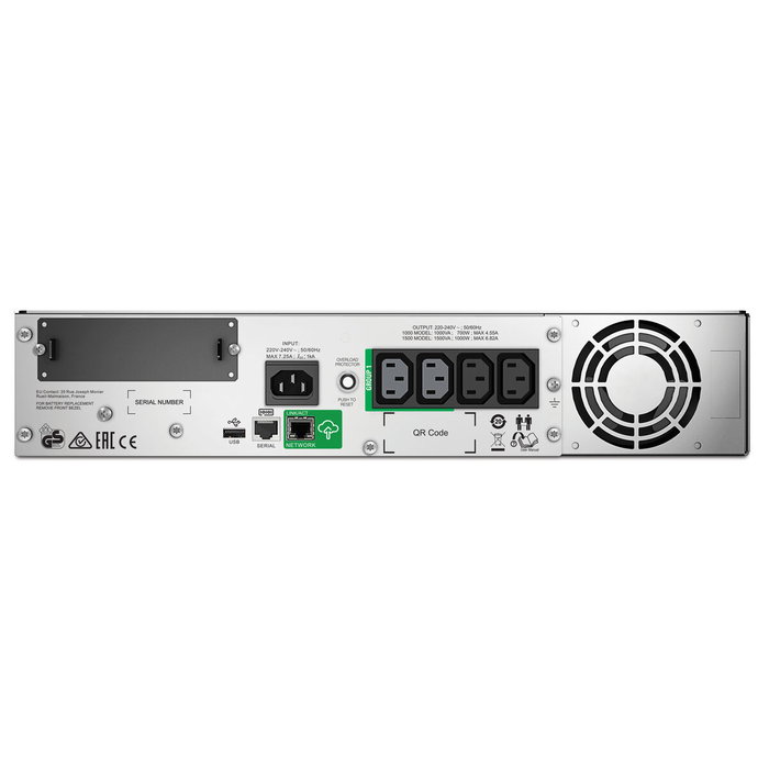 APC Smart-UPS SMT1500RMI2UC 1500VA 1000W 2U Negro
