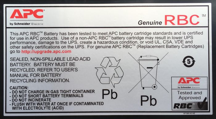 APC RBC48 Batería para UPS Sealed Lead Acid (VRLA) 7 Ah