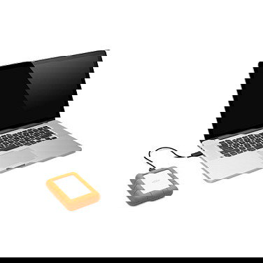 LaCie Disco Duro Portátil Rugged Mini 1TB Resistente a Golpes y Agua USB 3.0 2.5" Color Naranja y Plata