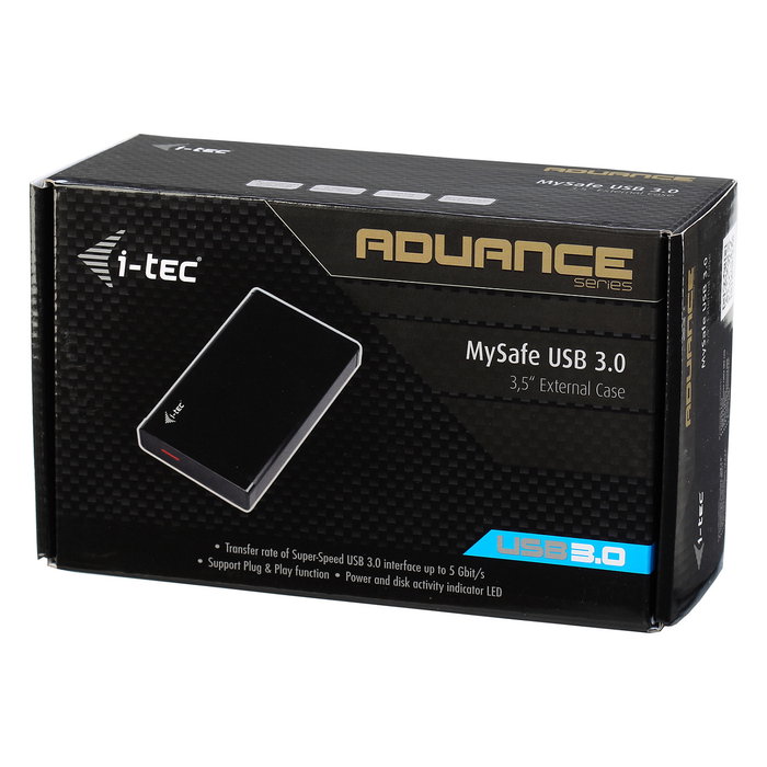 i-tec MySafe Advance Caja Externa para Disco Duro 3.5" SATA USB 3.2 Negro Metálico