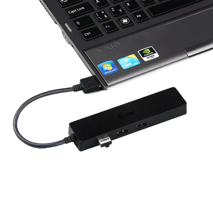 I-tec Advance U3GL3SLIM - Hub USB 3.0 Slim de 3 Puertos con Adaptador Gigabit Ethernet para Portátil, Ultrabook, Tablet, PC - Compatible con Windows, Mac, Linux - Negro