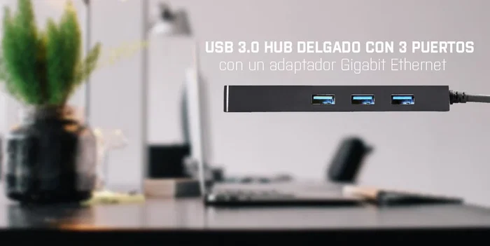 I-tec Advance U3GL3SLIM - Hub USB 3.0 Slim de 3 Puertos con Adaptador Gigabit Ethernet para Portátil, Ultrabook, Tablet, PC - Compatible con Windows, Mac, Linux - Negro