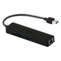 I-Tec USB 3.0 Slim Hub + Gigabit Ethernet Adaptador 3 Puertos Negro