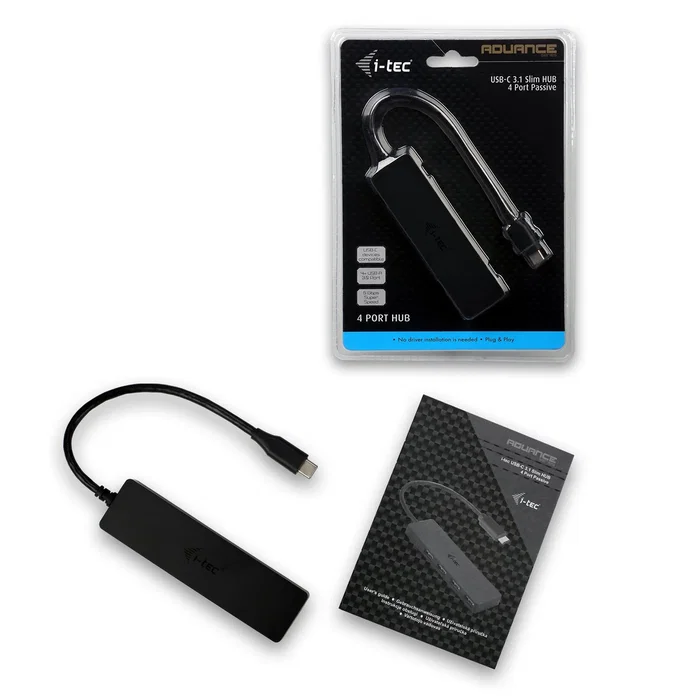 I-TEC Hub USB-C Slim con 4 puertos USB 3.0