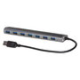 I-TEC Hub USB 3.0 de 7 Puertos SuperSpeed Metal, USB 3.2 Gen 1 Tipo-A, 5 Gbps, Plata, Alimentación CA