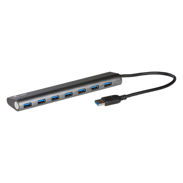 I-TEC Hub USB 3.0 de 7 Puertos SuperSpeed Metal, USB 3.2 Gen 1 Tipo-A, 5 Gbps, Plata, Alimentación CA I-TEC Hub USB 3.0 de 7 Puertos SuperSpeed Metal, USB 3.2 Gen 1 Tipo-A, 5 Gbps, Plata, Alimentación CA