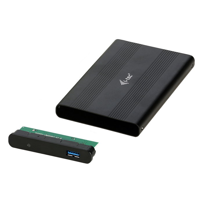 I-TEC Carcasa Externa USB 3.2 Gen 1 para Disco Duro/SSD 2.5" SATA Aluminio Negro Advance MySafe AluBasic
