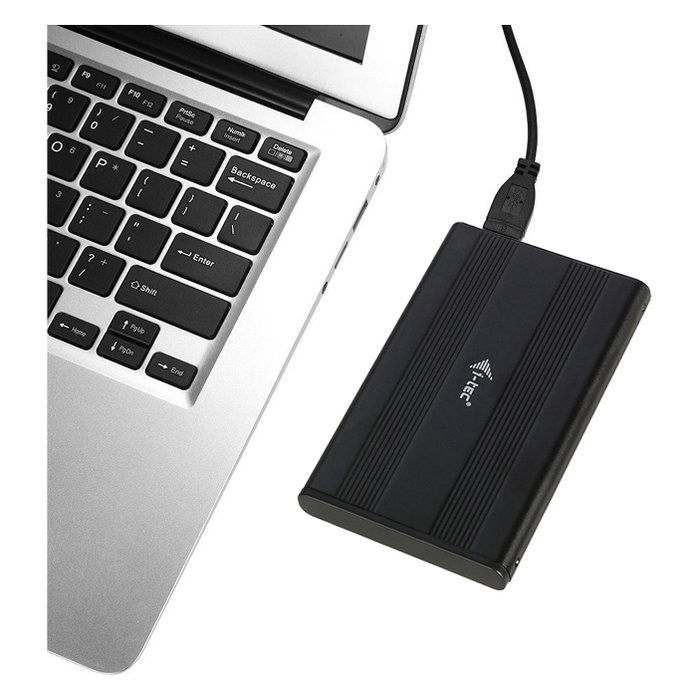 I-TEC Carcasa Externa USB 3.2 Gen 1 para Disco Duro/SSD 2.5" SATA Aluminio Negro Advance MySafe AluBasic