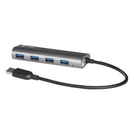 I-tec Concentrador USB 3.0 de 4 Puertos Metal Delgado con Carga USB, Compatible con USB 2.0 / 1.1