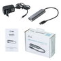 I-tec Hub USB 3.0 Metal de 4 Puertos con Adaptador de Alimentación Gris
