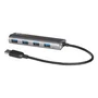 i-tec U3HUB448 Hub USB 3.2 Gen 1 (SuperSpeed) de 4 Puertos de Alimentación Externa, Metal Gris, 5000 Mbit/s, Plug & Play, para PC/Mac