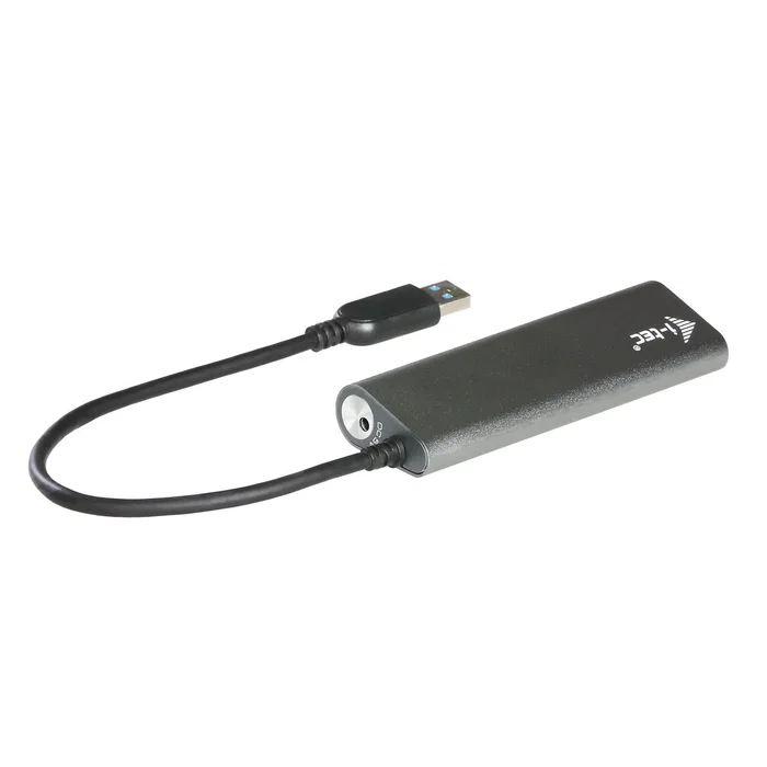 i-tec U3HUB448 Hub USB 3.2 Gen 1 (SuperSpeed) de 4 Puertos de Alimentación Externa, Metal Gris, 5000 Mbit/s, Plug & Play, para PC/Mac