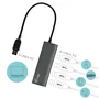 i-tec U3HUB448 Hub USB 3.2 Gen 1 (SuperSpeed) de 4 Puertos de Alimentación Externa, Metal Gris, 5000 Mbit/s, Plug & Play, para PC/Mac