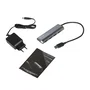 i-tec U3HUB448 Hub USB 3.2 Gen 1 (SuperSpeed) de 4 Puertos de Alimentación Externa, Metal Gris, 5000 Mbit/s, Plug & Play, para PC/Mac