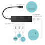 i-tec Advance USB-C Slim Hub + GLAN con 3 puertos USB 3.2 Gen 1