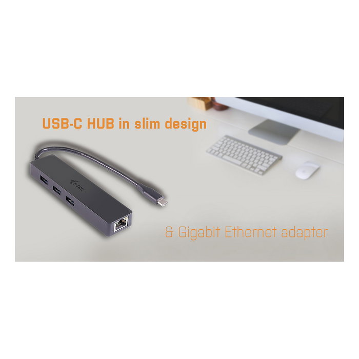 i-tec Advance USB-C Slim Hub + GLAN con 3 puertos USB 3.2 Gen 1 i-tec Advance USB-C Slim Hub + GLAN con 3 puertos USB 3.2 Gen 1