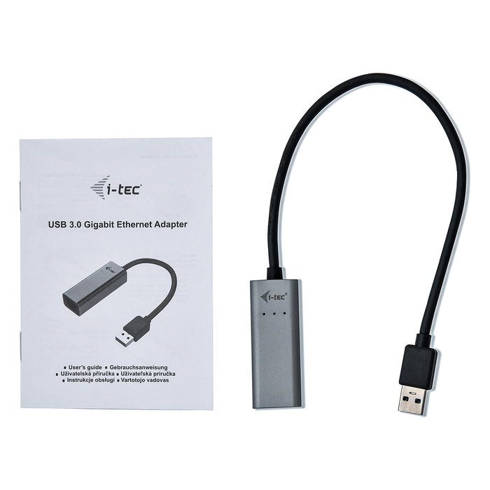 I-tec Adaptador USB 3.0 a Gigabit Ethernet Metal Negro/Gris