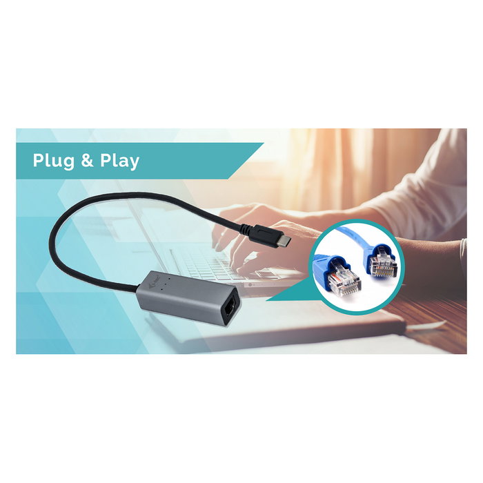 Cable USB C i-Tec C31METALGLAN Gris Cable USB C i-Tec C31METALGLAN Gris