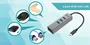 i-tec C31METALG3HUB Hub USB-C 3x USB 3.0 + Ethernet Gigabit - Hub de Bahía para MacBook, PC - Aluminio Gris
