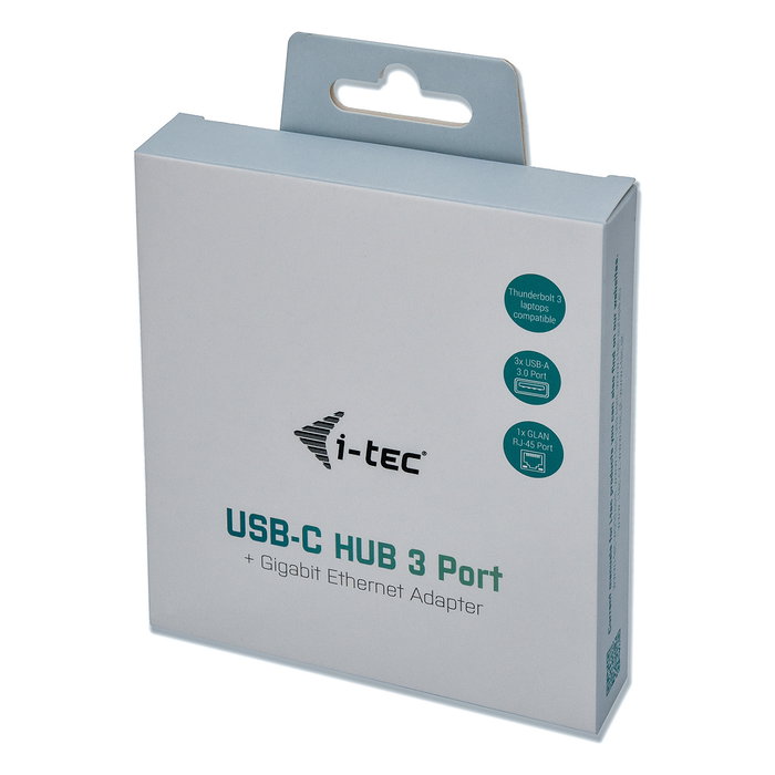 I-TEC Hub USB-C Metálico con 3 Puertos USB 3.0 y Gigabit Ethernet I-TEC Hub USB-C Metálico con 3 Puertos USB 3.0 y Gigabit Ethernet