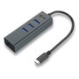 I-TEC Hub USB-C Metálico con 3 Puertos USB 3.0 y Gigabit Ethernet