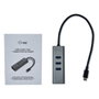 I-TEC Hub USB-C Metálico con 3 Puertos USB 3.0 y Gigabit Ethernet